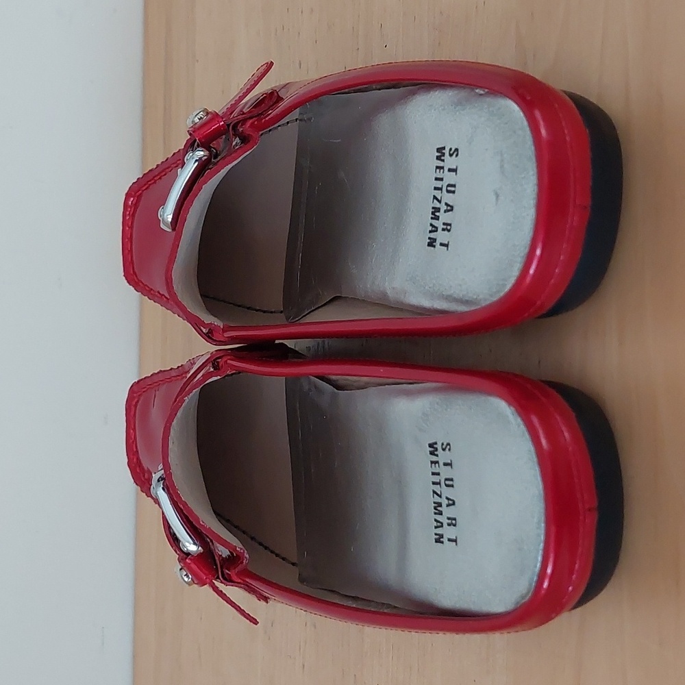 Stuart Weitzman Red Patent Leather Mules - Picture 4 of 15